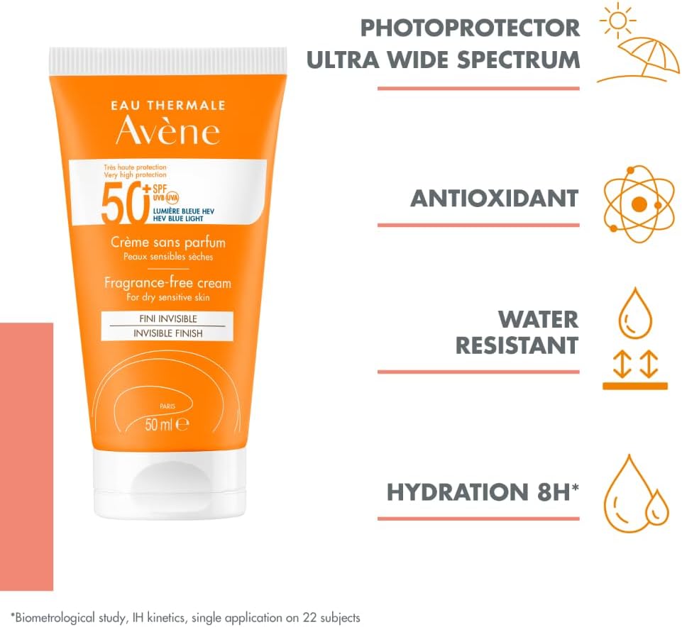 Avene Sun Screen Fragrance Free Fluid Spf50 50 Ml